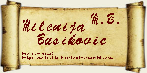 Milenija Bušiković vizit kartica